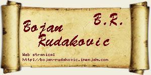 Bojan Rudaković vizit kartica